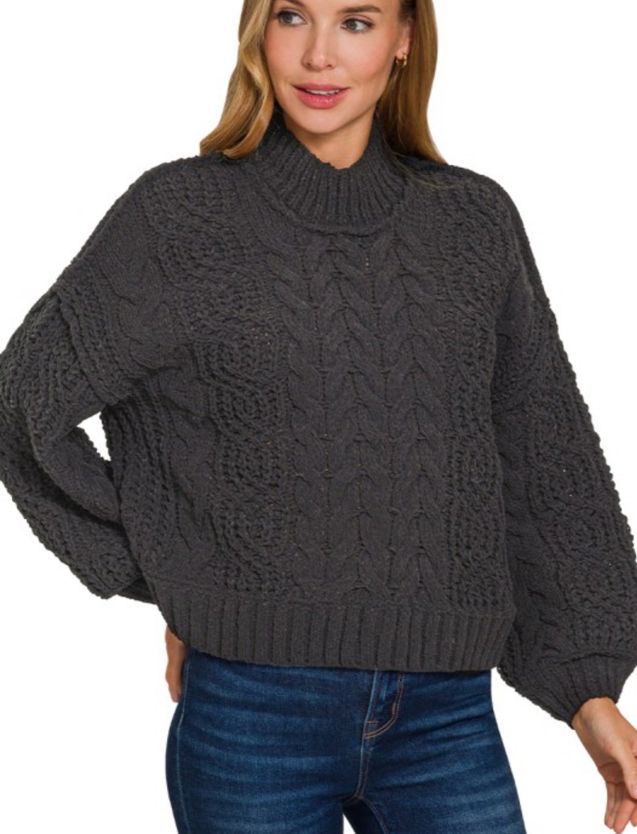 Cable knit sweater