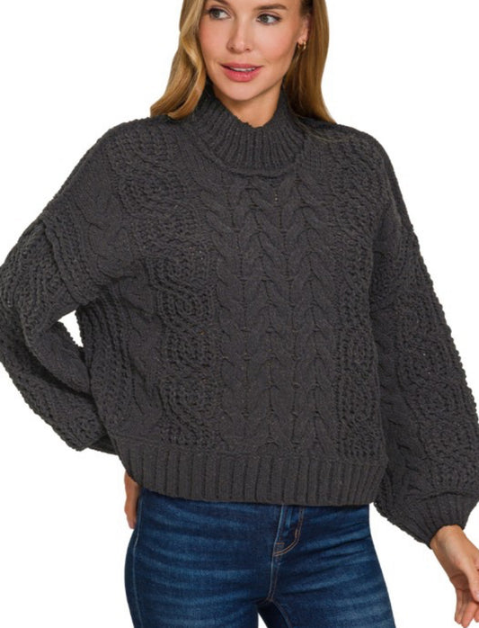 Cable knit sweater