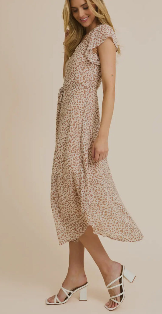 Button up pattern dress