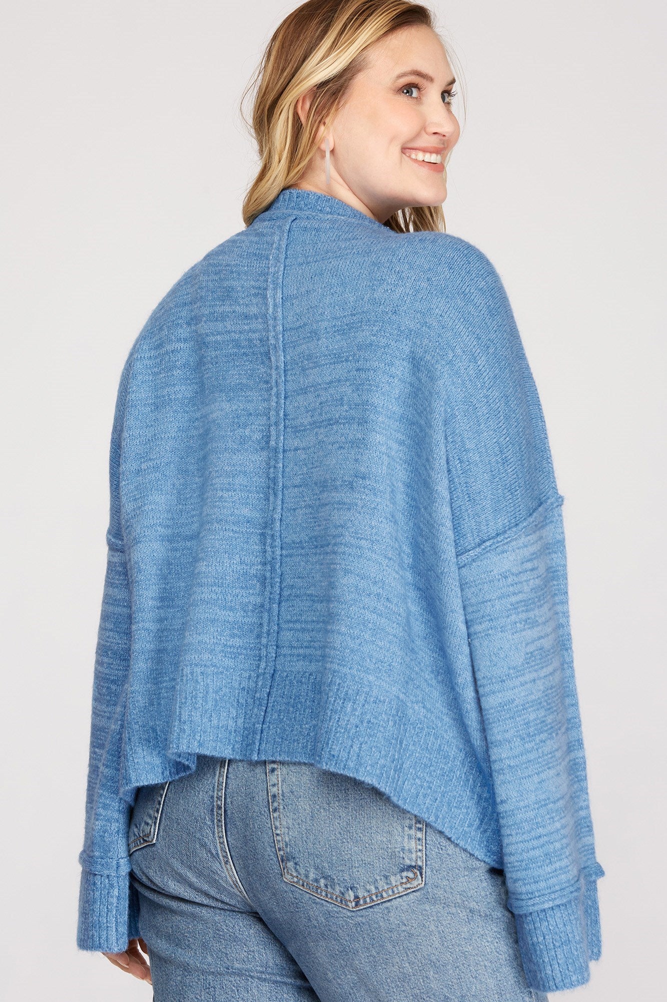 Winter Blue Curvy Style Sweater