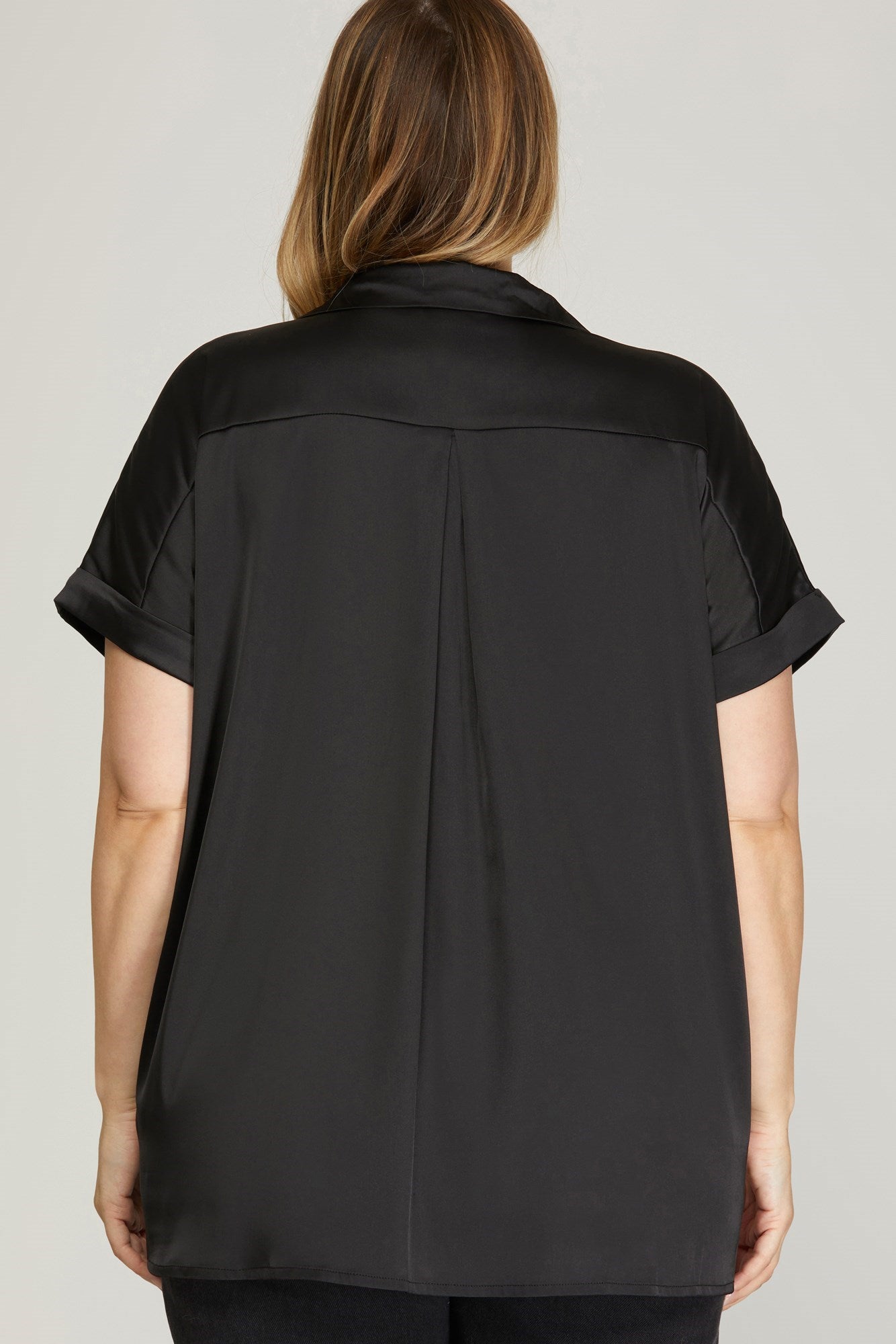 Curvy Satin Blouse