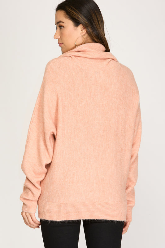 Long Sleeve Cowl Neck Sweater