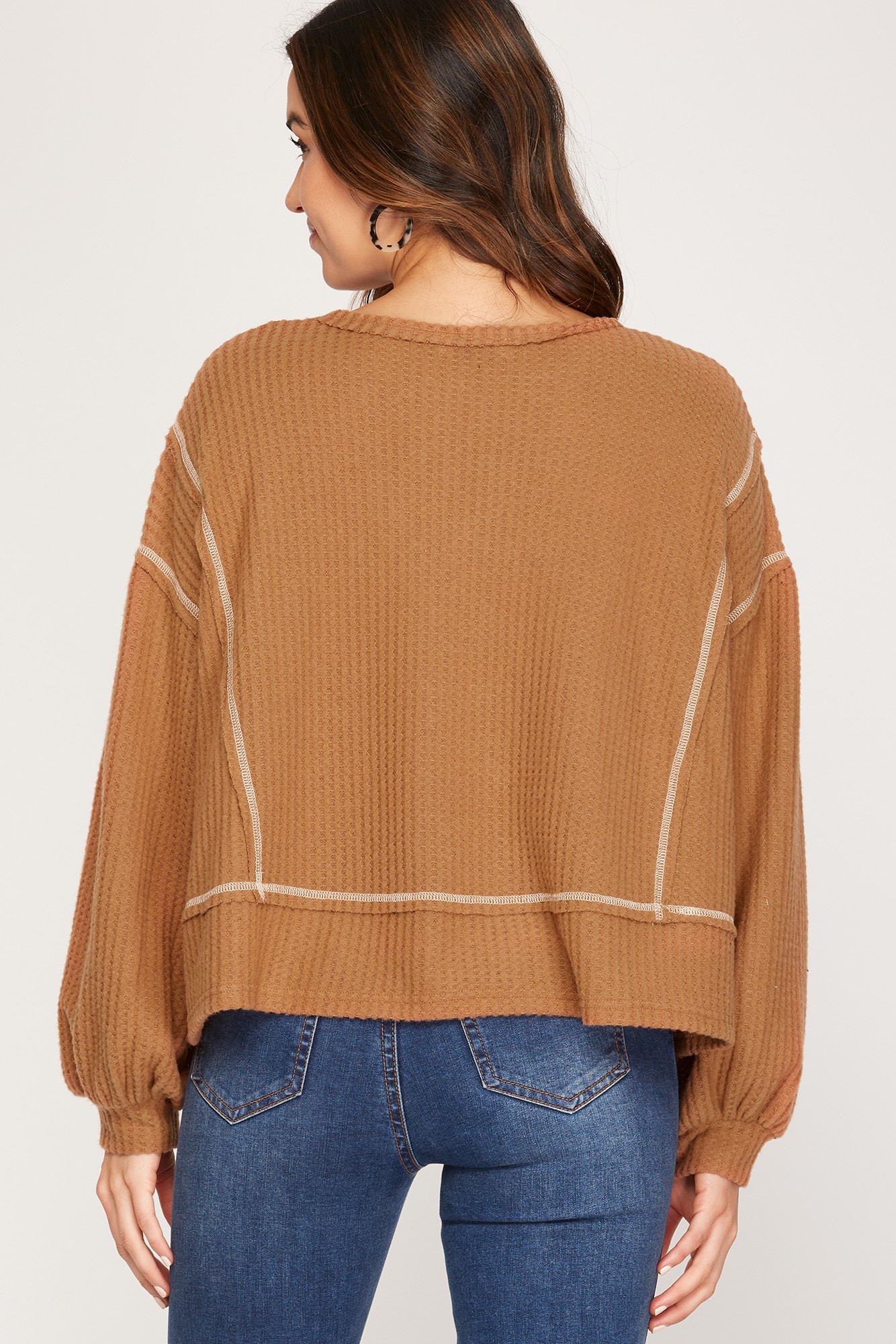 Basic Oversized Waffle Knit
