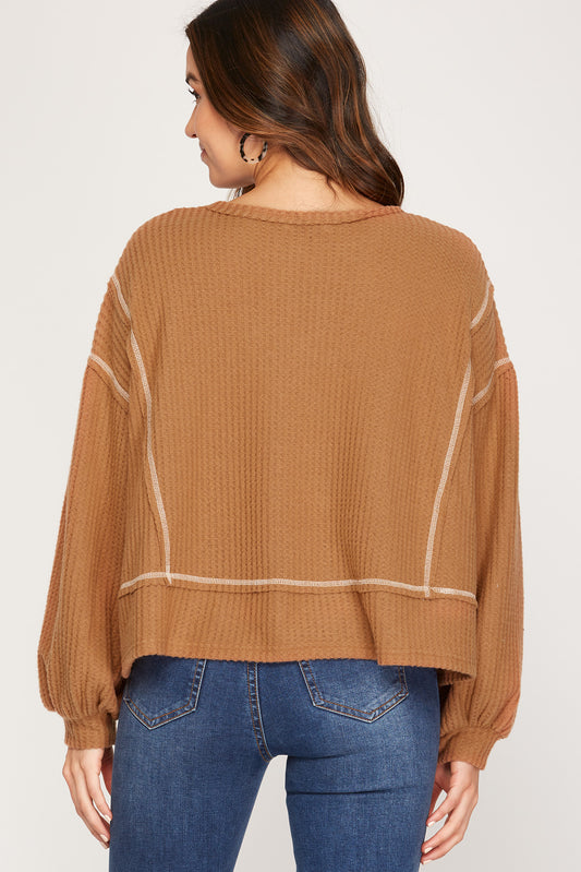 Basic Oversized Waffle Knit
