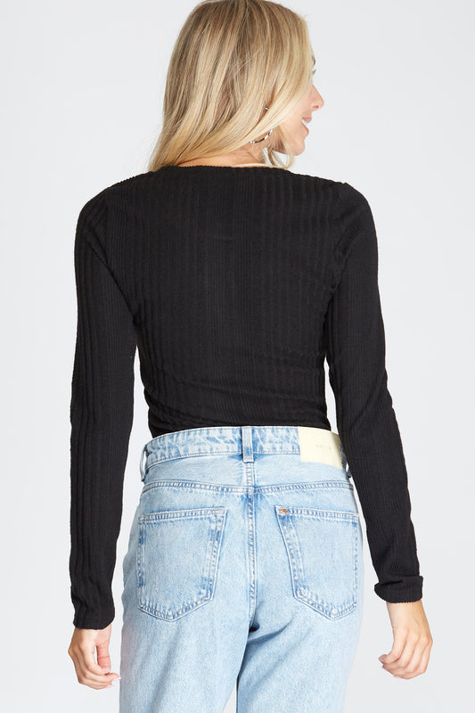 Long Sleeve Brushed Henley