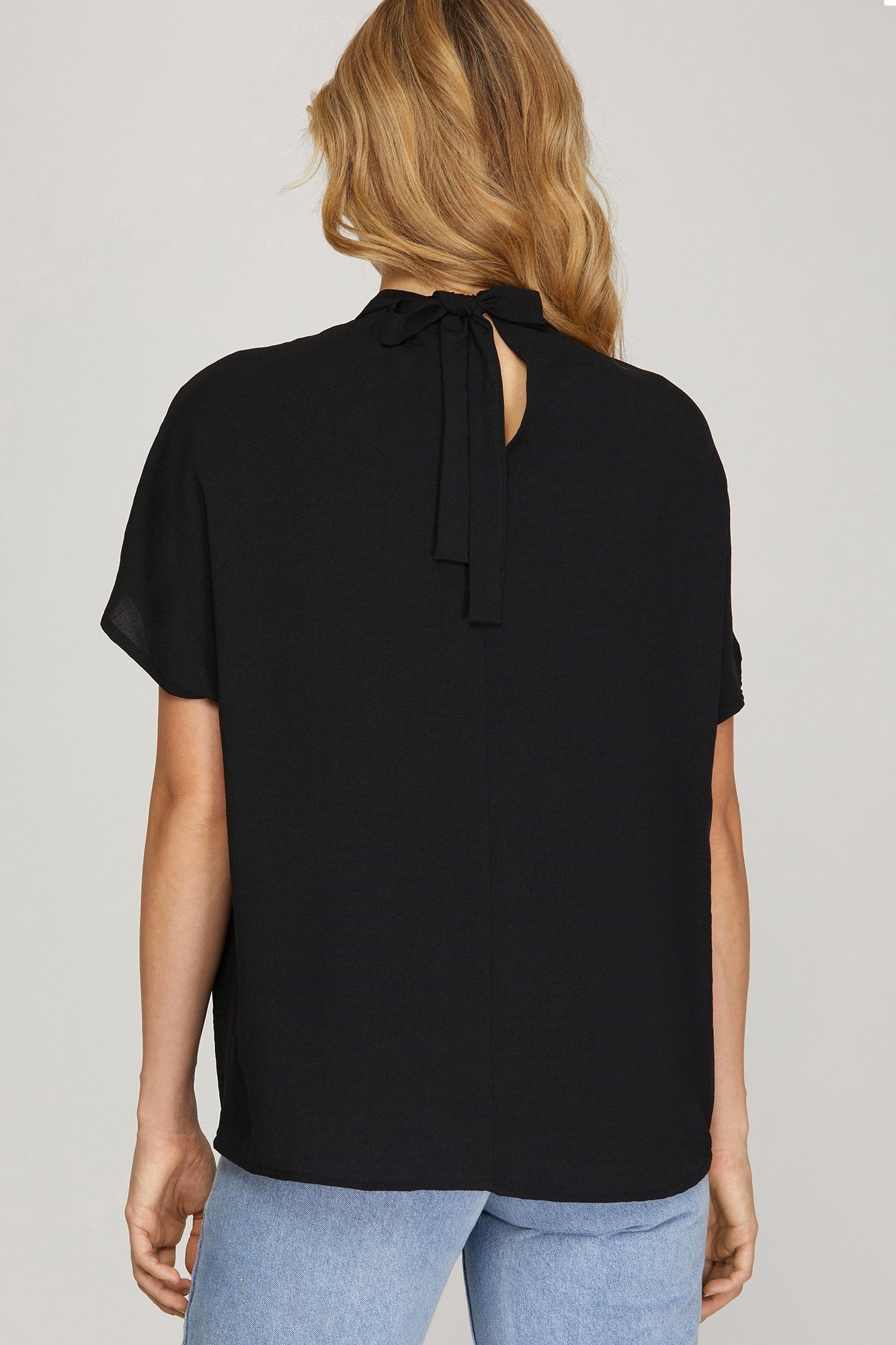 Dress Up Black Blouse