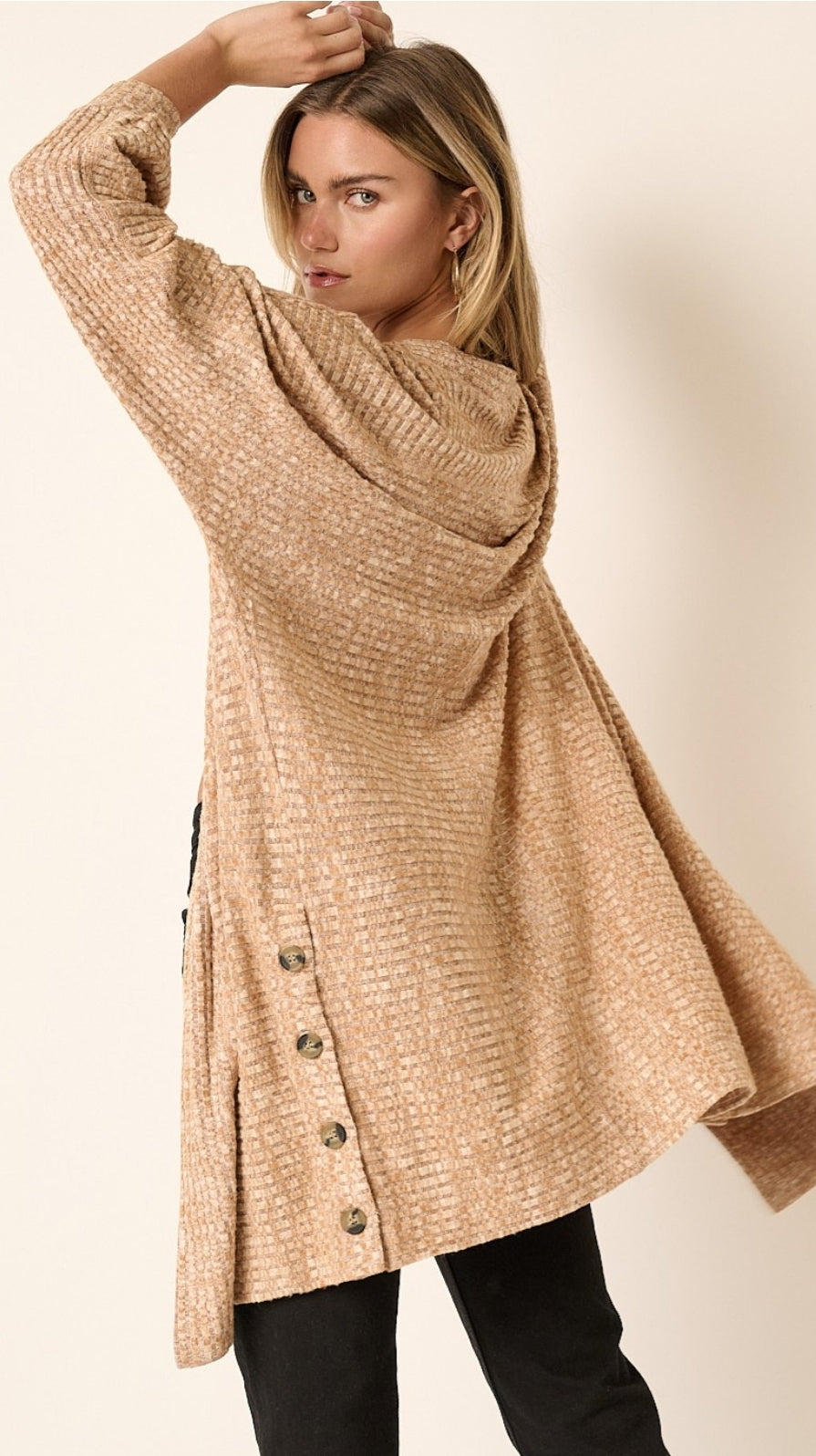 Brushed cardigan