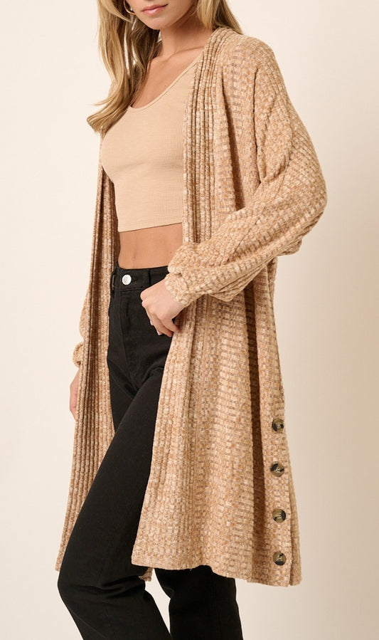 Brushed cardigan