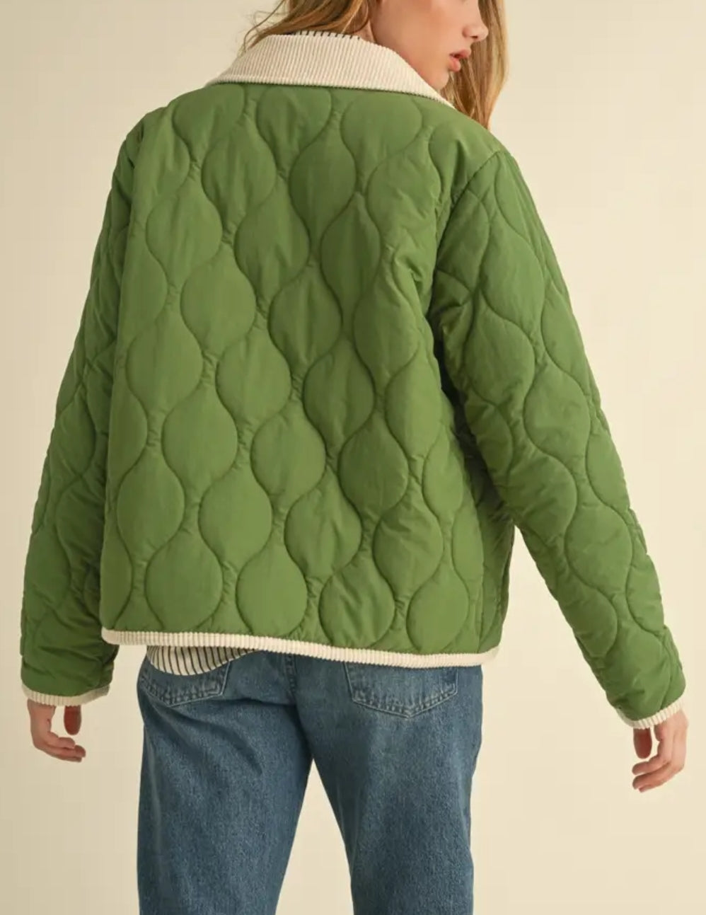 Quilted Button-Down Jacket