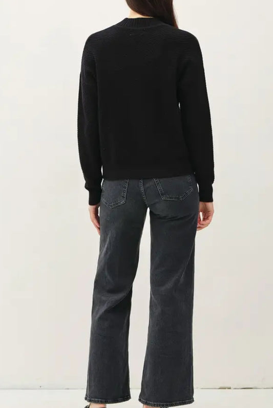 Chunky Ribbed Mock Neck Sweater