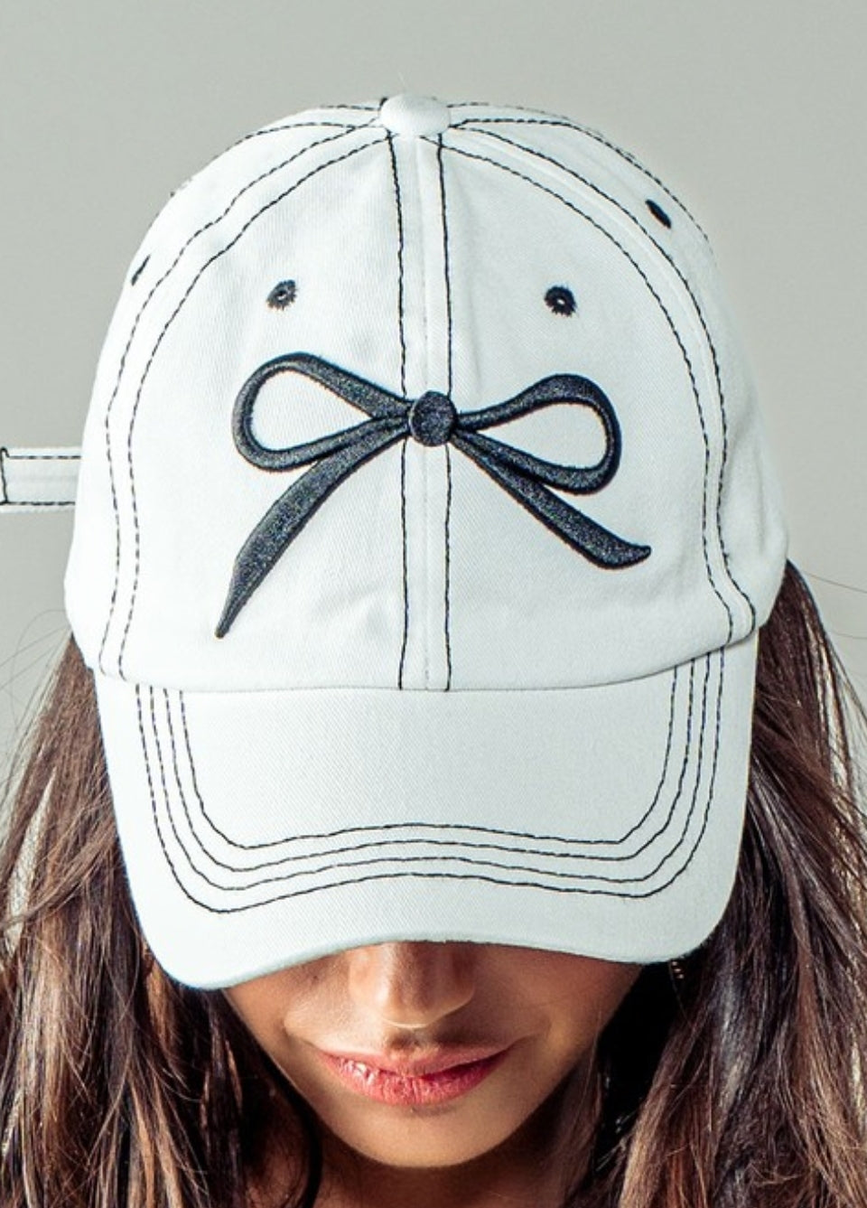 Bow baseball hat