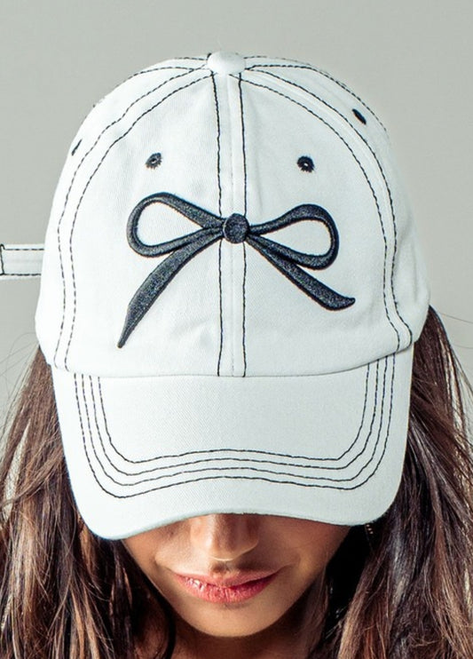 Bow baseball hat