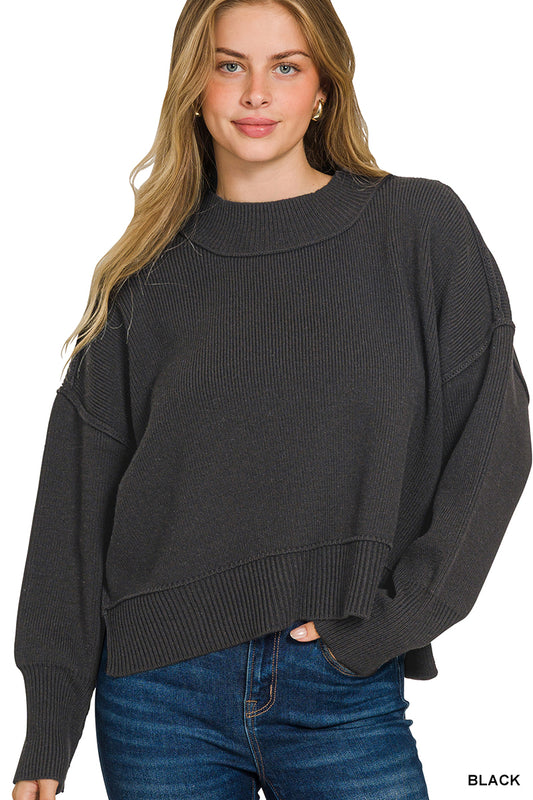 ✨ The Sweet + Simple Ribbed Mock Neck Sweater