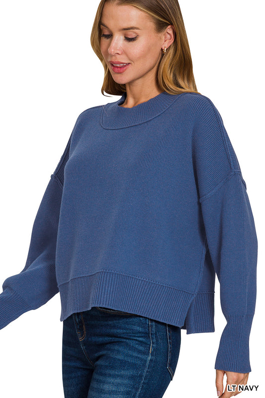 ✨ The Sweet + Simple Ribbed Mock Neck Sweater