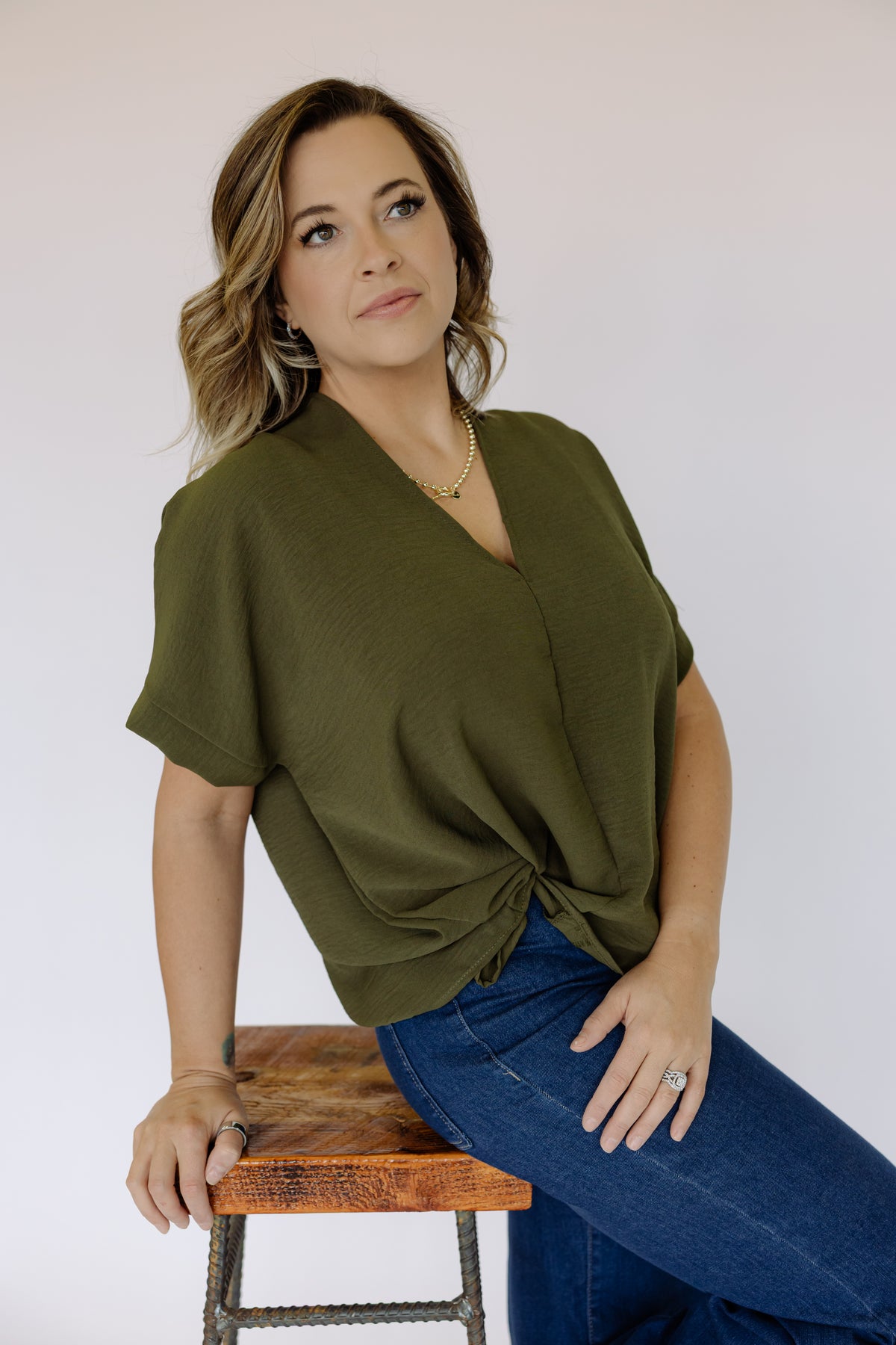 Oversized V-Neck Blouse!