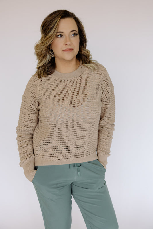 Breezy Crochet Knit Pullover!