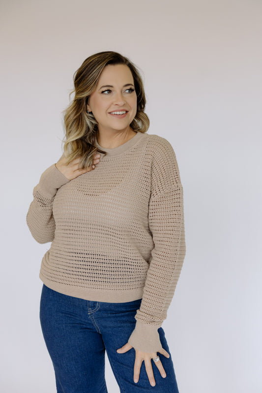 Breezy Crochet Knit Pullover!