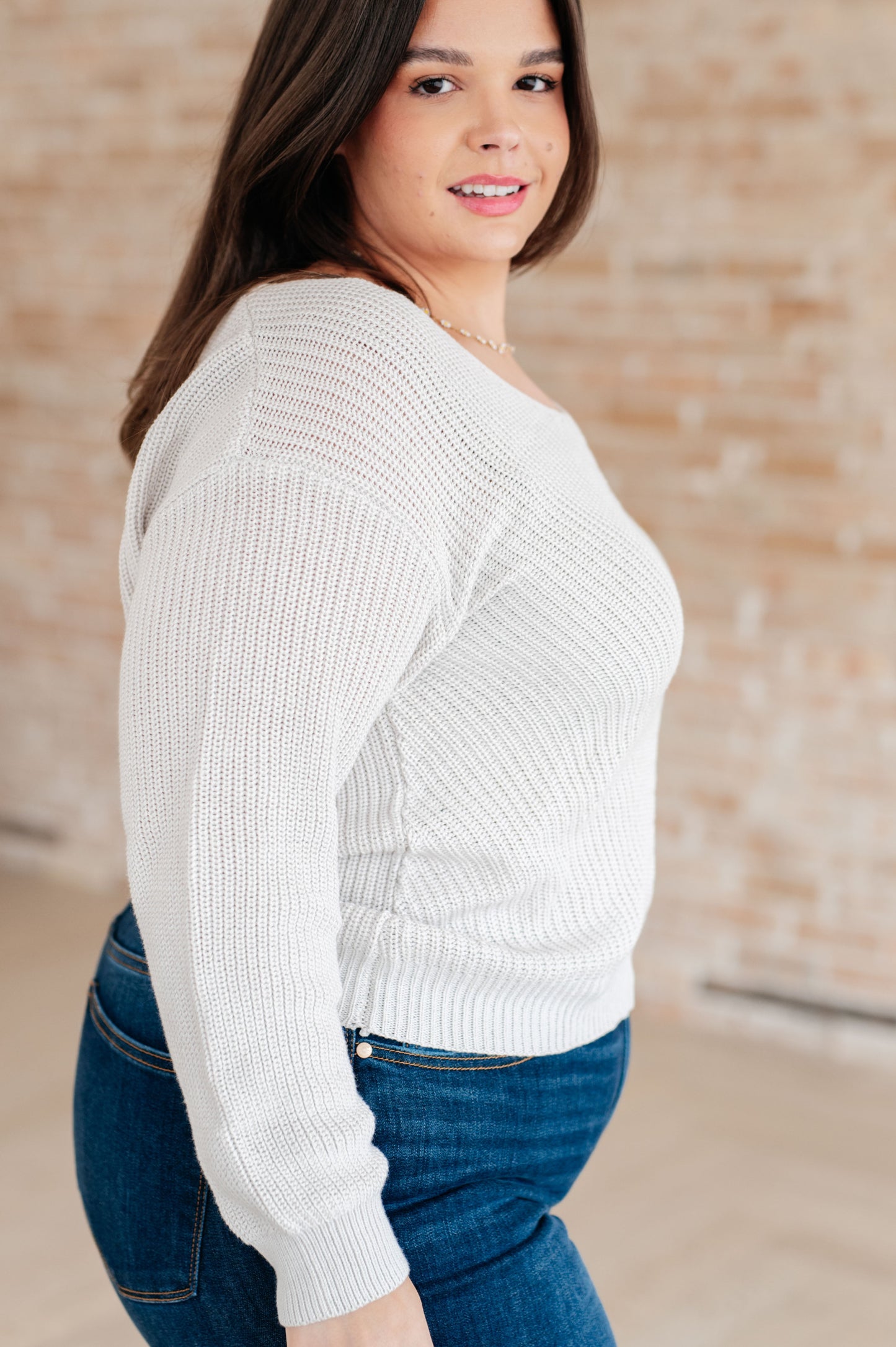 Online Only - Told You So Ribbed Knit V Neck Sweater