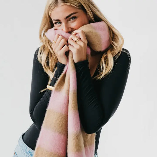 Stevie Striped Tassel Scarf