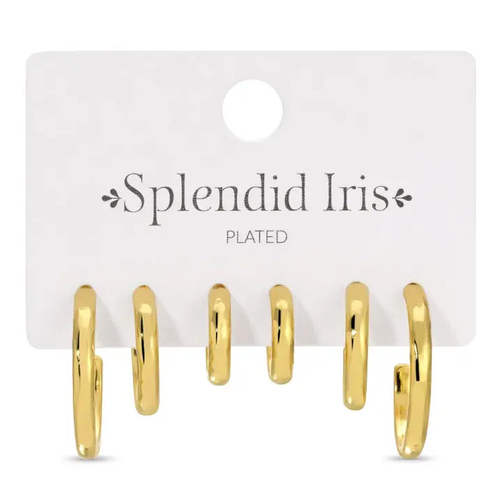 Combo 3, Graduating Textured Hoops