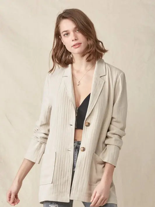 Oversized Double Pocket Blazer