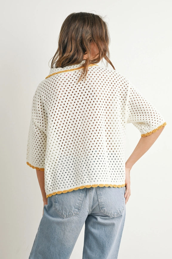 Urban Vibe Crochet Sweater Top