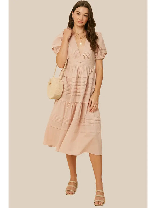 Blushing Meadow Midi Dress
