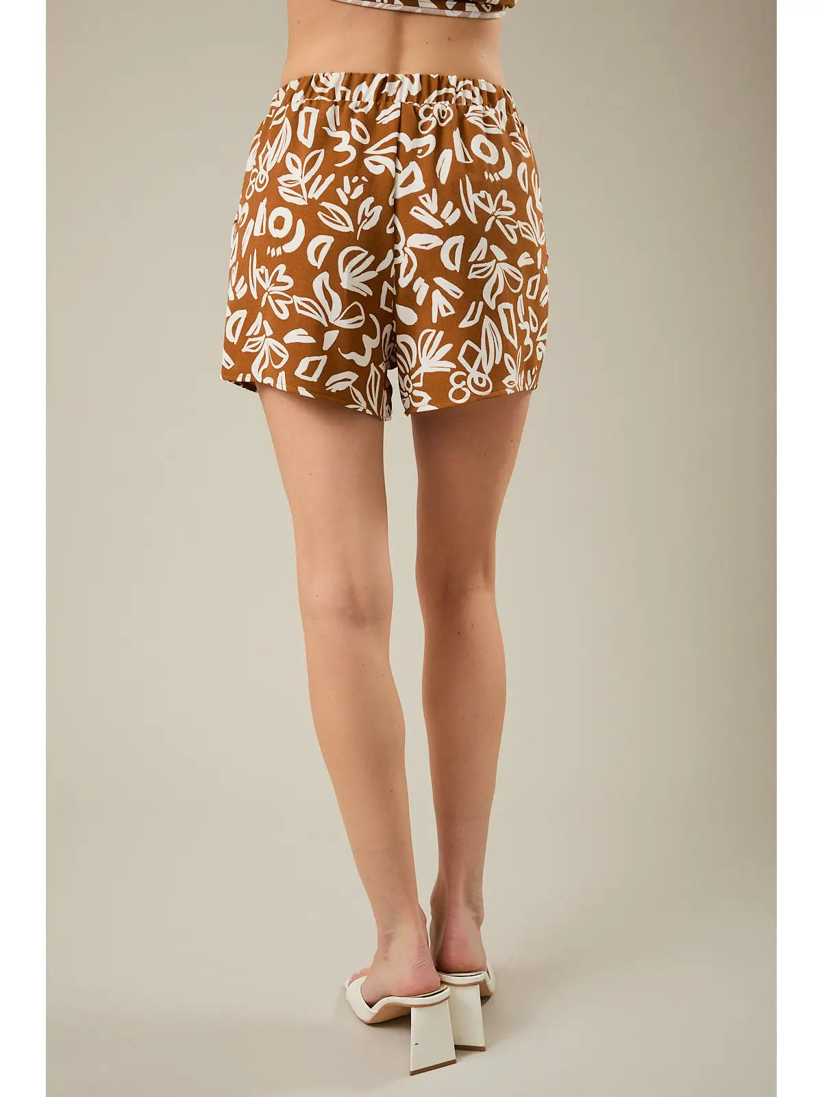 Elastic Waist Tie Shorts