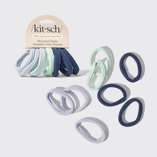 Recycled Seamless Hair Elastics 8pc Set- Garden Bouquet