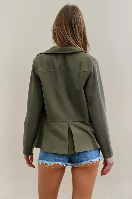 Double Breasted Peplum Jacket
