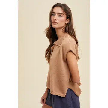 Collared Muscle Tank Sweater