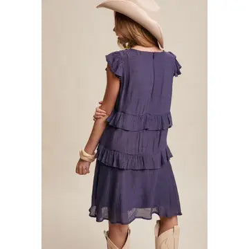 Midnight Ruffle Tier Dress