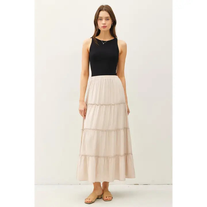 Tiered Maxi Skirt