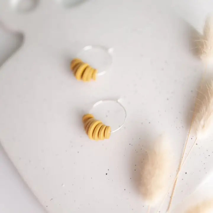 Clay Earring | Clay Bead Hoops