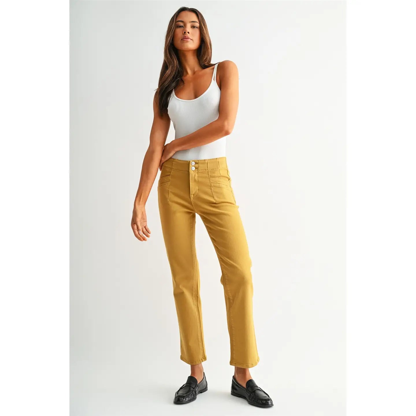 Mid-Rise Straight - Mustard