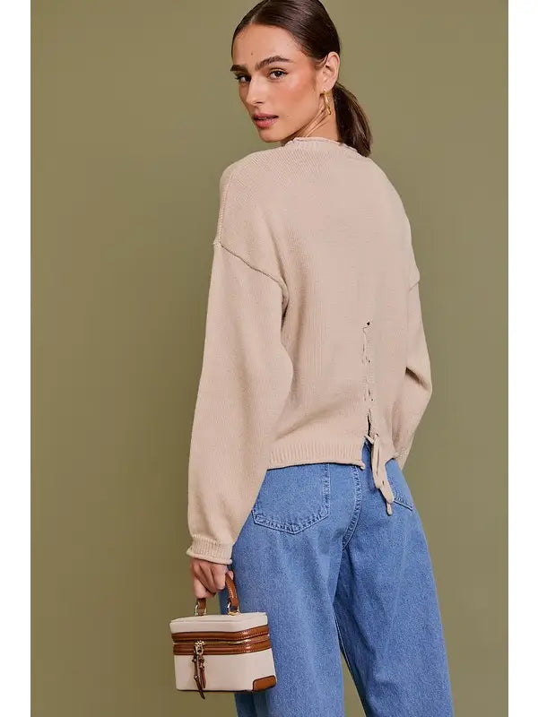 The Lace-Back Knit