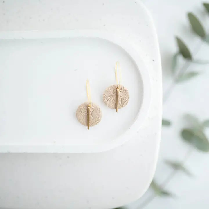 Clay Earrings | Mini Simple Circle Hoops
