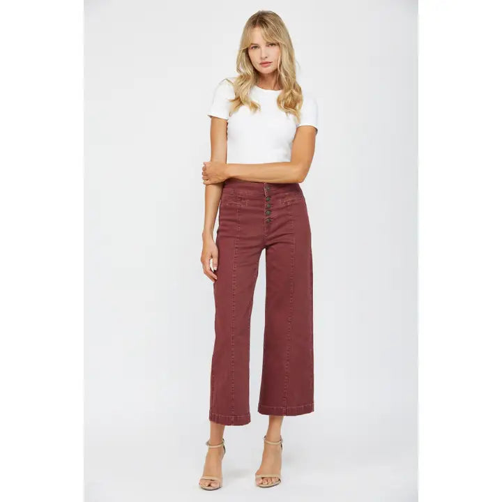 High Rise Wide Crop Leg