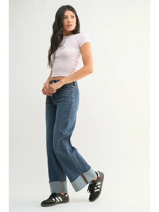 DP810 - V Dk - Cuffed Wide Ankle