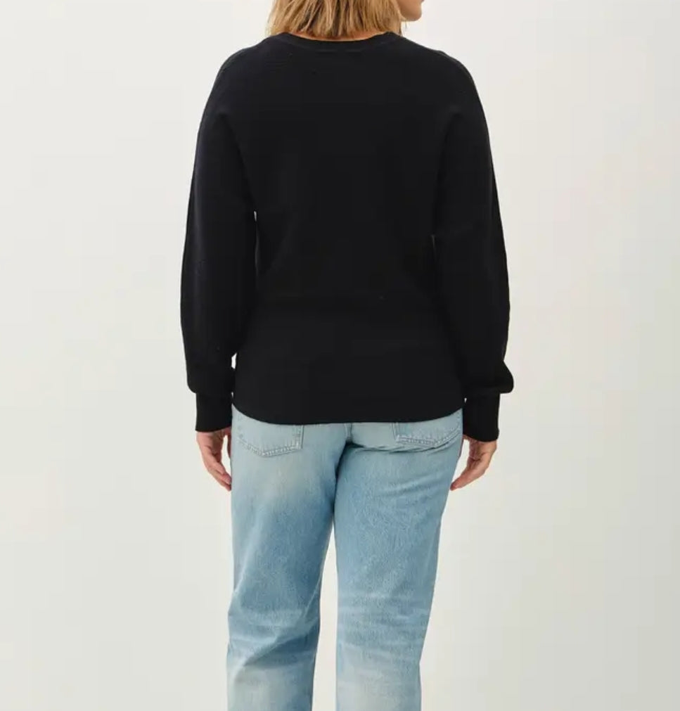 Plus Ribbed V-Neck Oversized Sweater