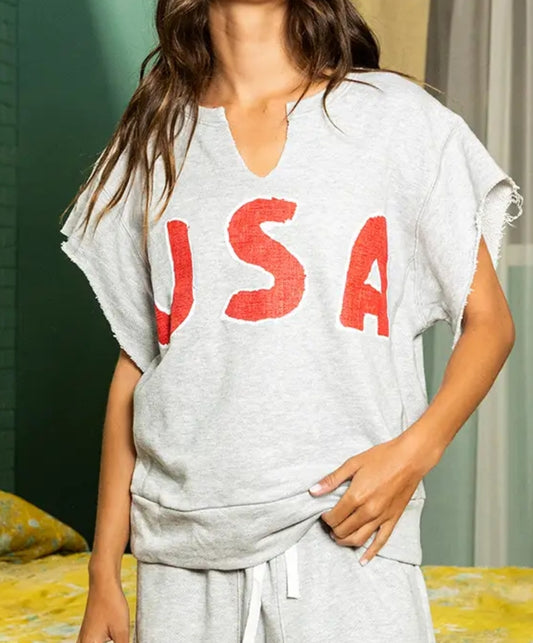 USA Oversized Graphic Top