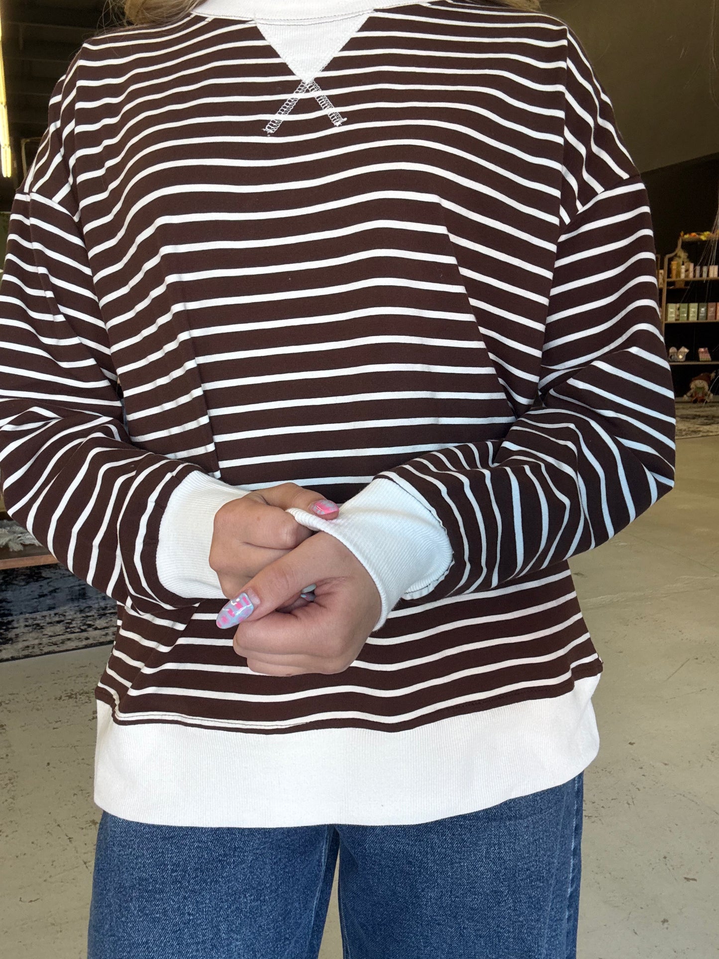 Sideline Stripe Pullover