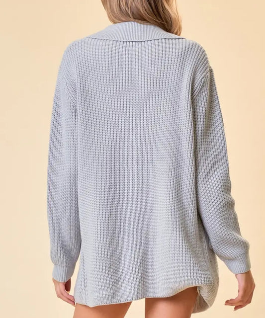Shirred Sleeve Textured Blazer