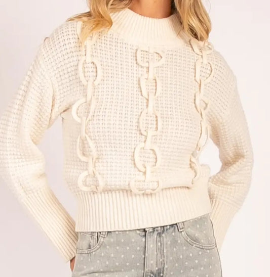Chunky Chain Detail Sweater