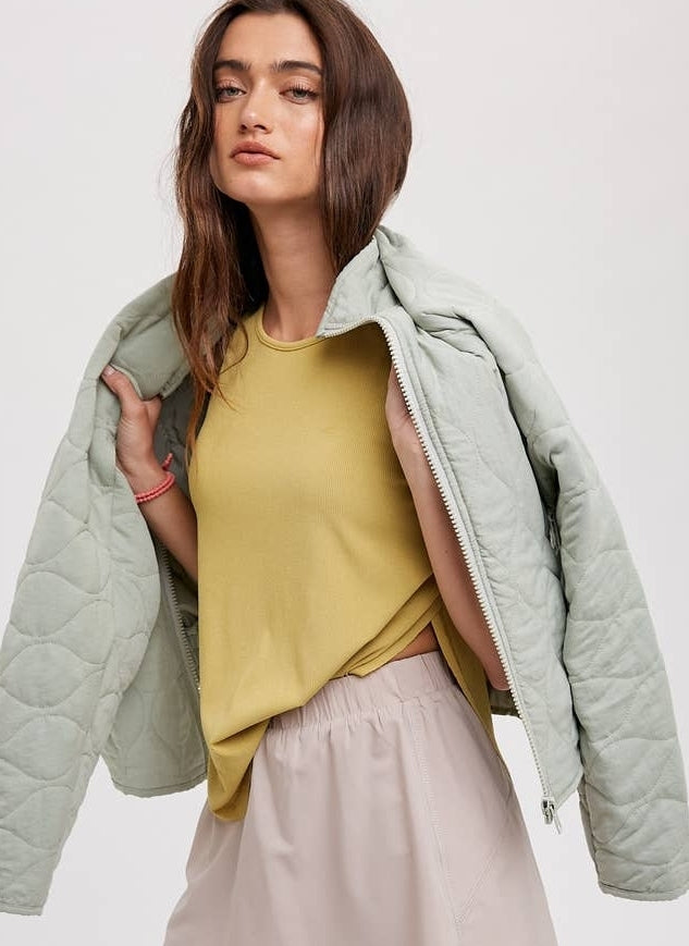 Quilted Jacket with Pockets