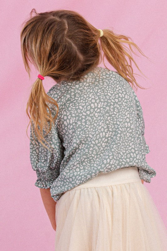 Ditsy Leopard Printed Blouse