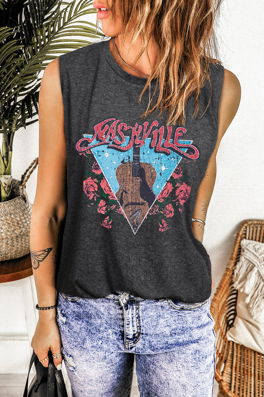 Pre-Order NASHVILLE Graphic Round Neck Tank