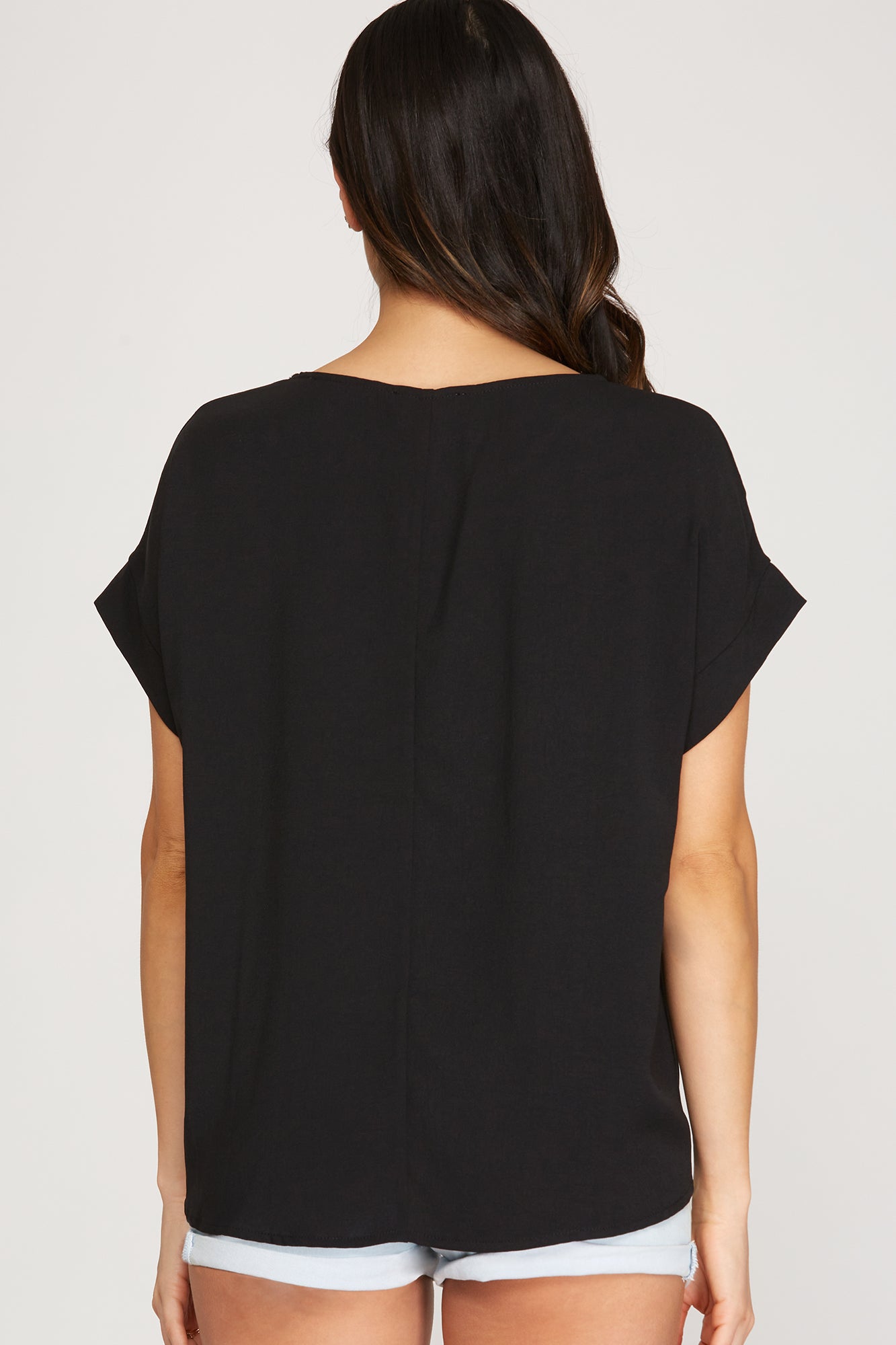 Drop Shoulder Black