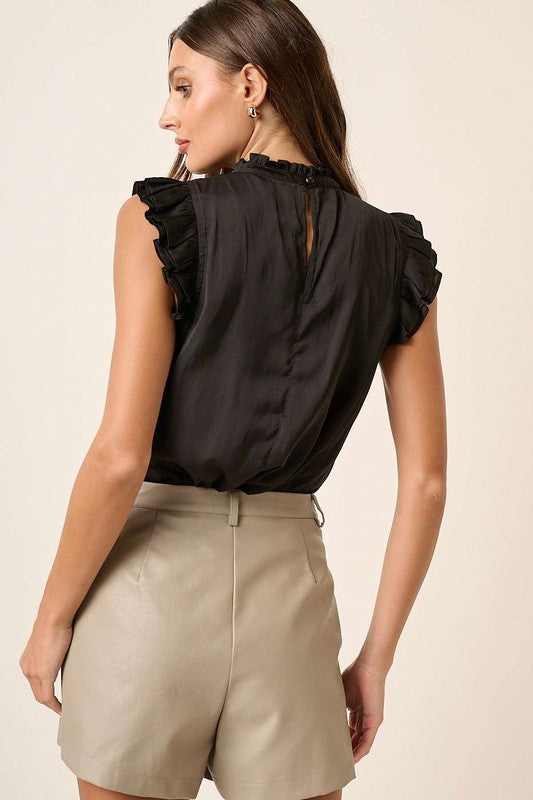 Satin Ruffle Blouse!