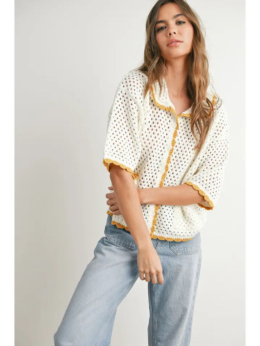 Urban Vibe Crochet Sweater Top